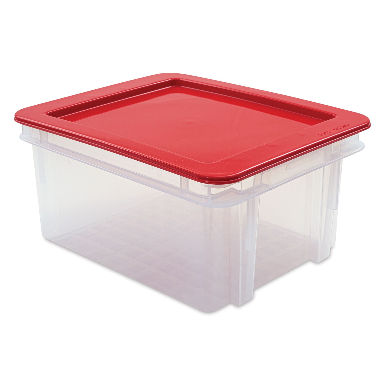 Dial Industries Tuft Tote with Lid - Small, Red Lid